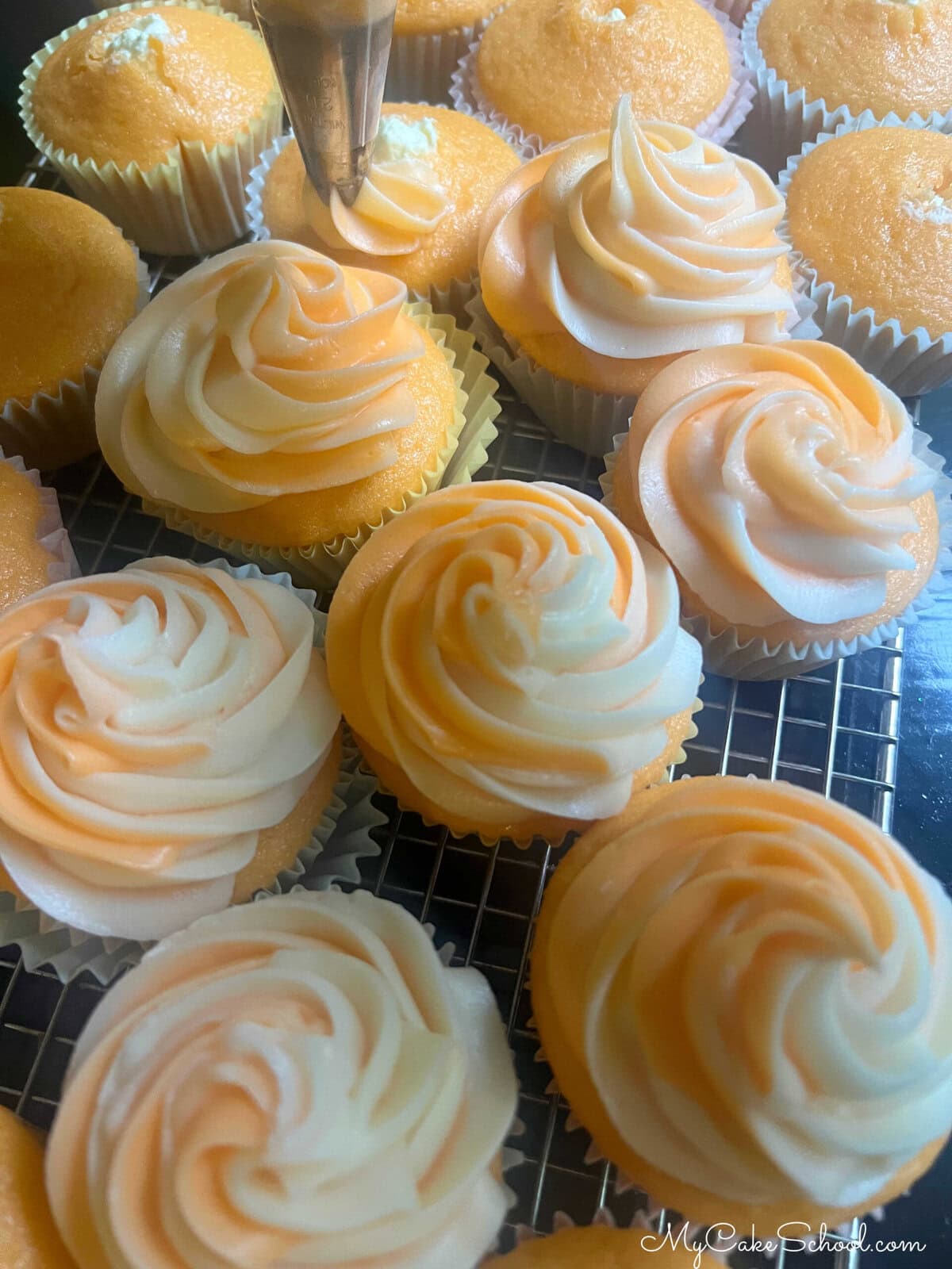 Orange Creamsicle Cupcakes.