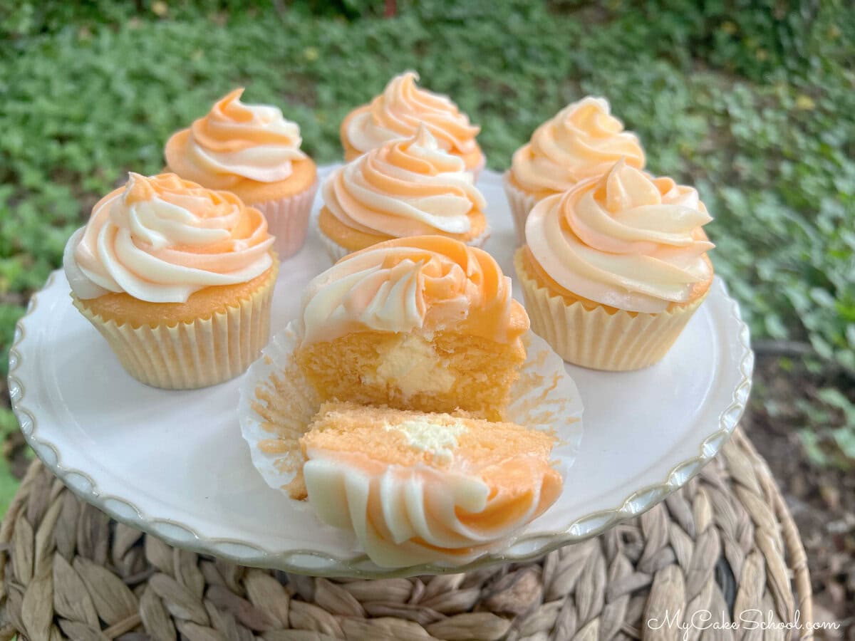 Orange Creamsicle Cupcakes.
