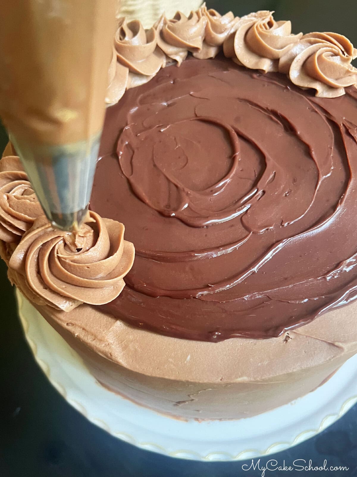Decorating the Cake.