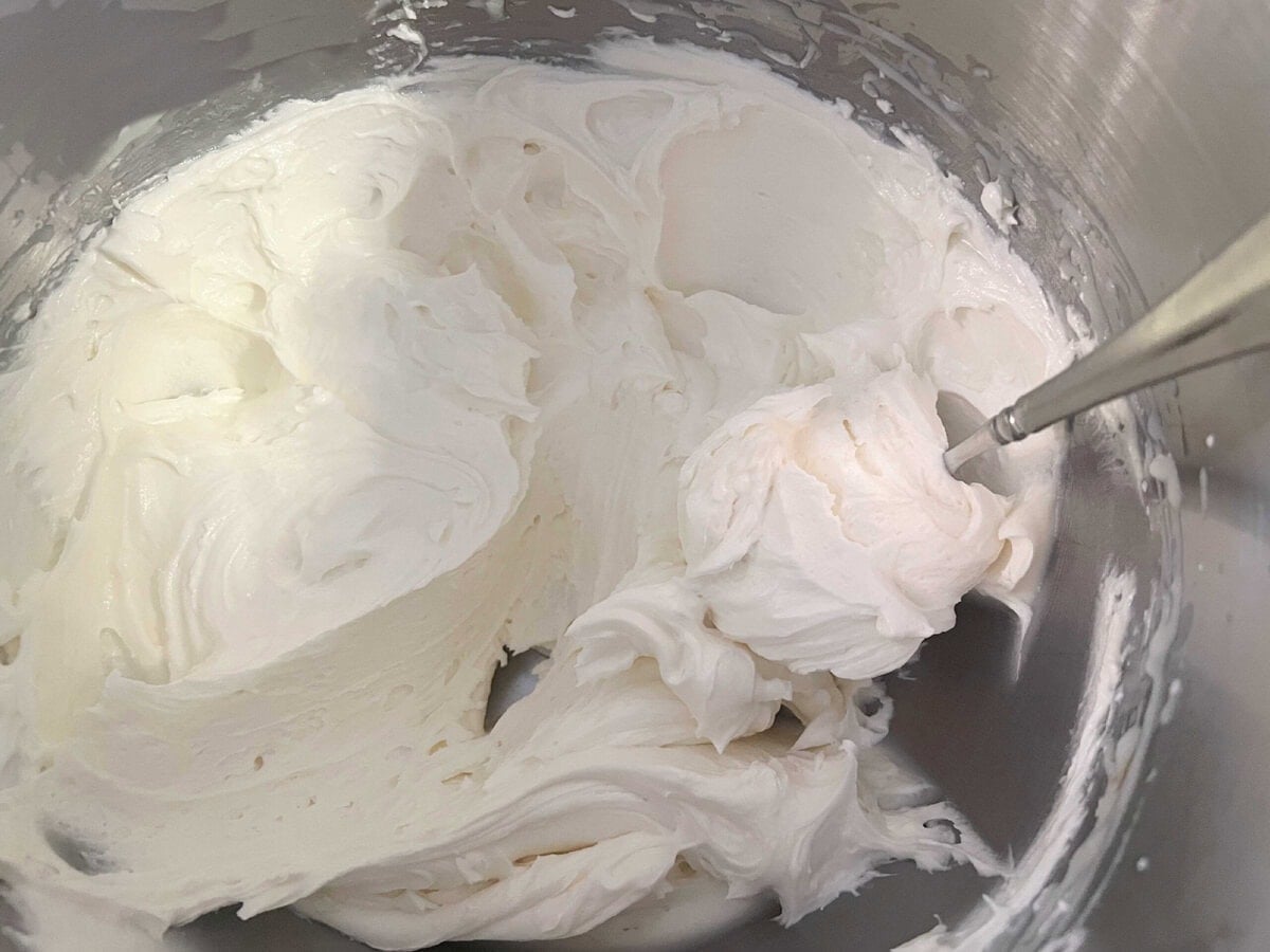 Bowl of White Chocolate Frosting.