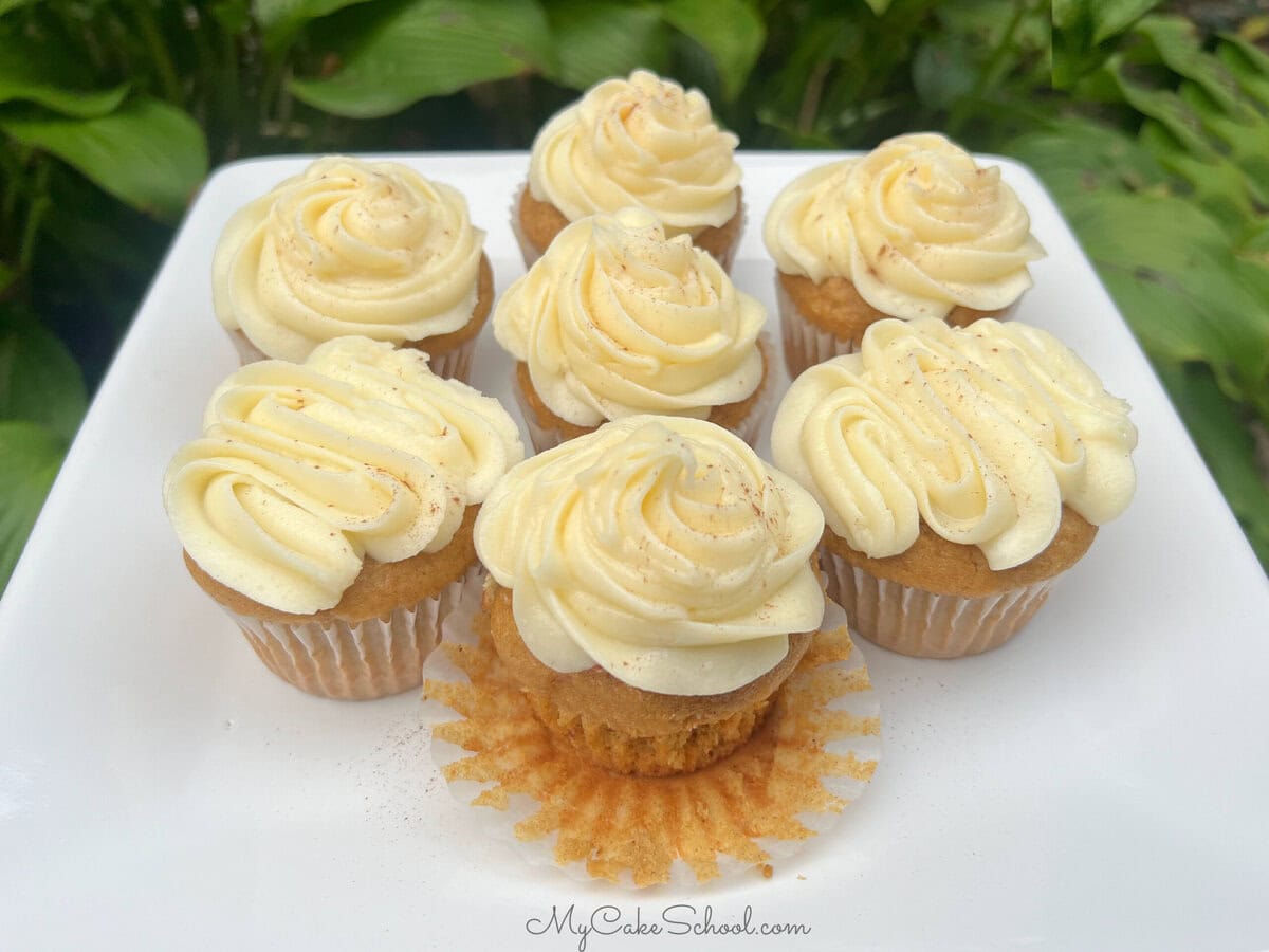 Pumpkin Spice Cupcakes from cake mix!